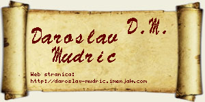 Daroslav Mudrić vizit kartica
